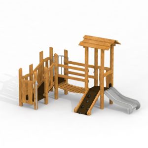 Smart Uvala  wooden playhouse with slide